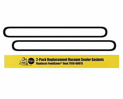 Upper and Lower Gasket Replacements for FoodSaver (2 Foam Gaskets) - Fits V2200, V2400, V2800, V3000, V3200 Series Vacuum Sealers (Replaces Food Saver T910-00075) by OutOfAir