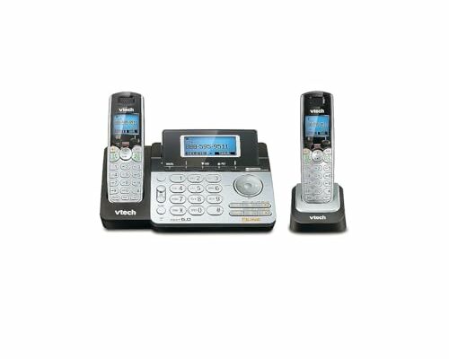 VTech DS6151-2 2 Handset 2-Line Cordless Phone System for Home or Small Business with Digital Answering System & Mailbox on each line, Silver