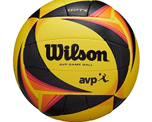 WILSON AVP OPTX Game Volleyball - Official Size, Yellow/Black