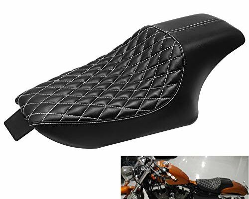 WINALL Motorcycle Driver Front Rear Passenger Seat Two Up Seat for Harley Sportster iron 883 1200 48 2004-2016 (Black)