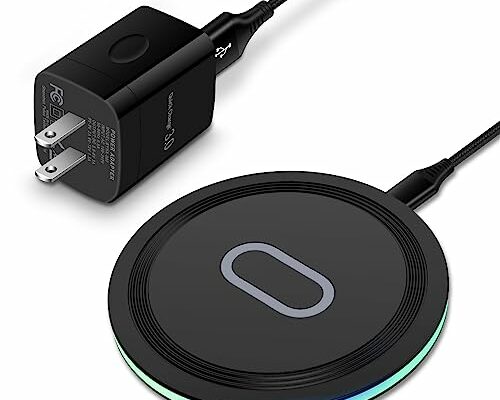 Wireless Charger Samsung Fast Charging Pad for Samsung Galaxy S24 FE/S23 Ultra/S22/S21/Z Flip 6 5,15W Wireless Charging Station Charger Mat and QC Adapter for Google Pixel 9 8a 7a 8 7 Pro,iPhone 16 15