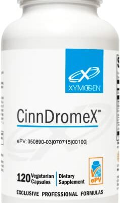 XYMOGEN CinnDromeX - Supports Metabolic Health, Healthy Blood Lipid Levels in The Normal Range, and Healthy Nerve Function - Cinnamon Supplement with Chromium, ALA, Ginseng + Green Tea (120 Capsules)