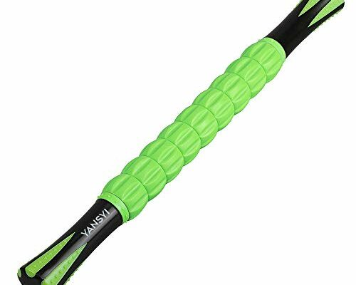 Yansyi Muscle Roller Stick for Athletes - Body Massage Roller Stick - Release Myofascial Trigger Points Reduce Muscle Soreness Tightness Leg Cramps & Back Pain for Physical Therapy & Recovery (Green)