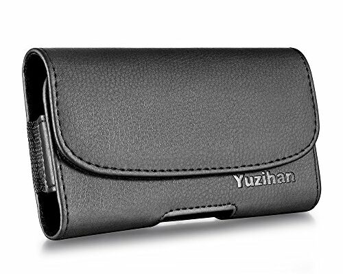 Yuzihan Belt Holster Pouch for iPhone 5 5S 5C SE 4 inch Phone Premium Leather Fit with Thick Dual Layer Defender Case/Lifeproof Case/Hybrid Armor Case/Battery Case On