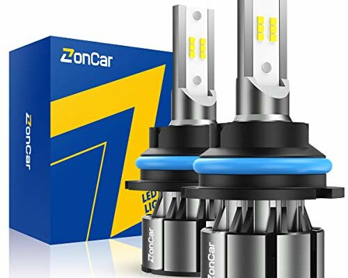 ZonCar 9007/HB5 Fog Bulbs, Super Bright 9007 Light Bulbs, 50000 HRS Lifespan Plug and Play