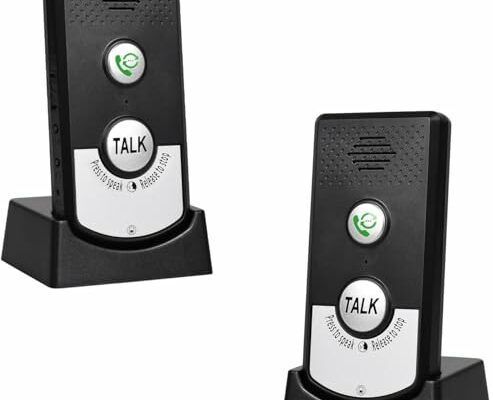 2 Way Voice Intercom, Super Long Range Intercomunicador, Home Security Easy Install, Waterproof Indoor Outdoor Interphone System, Fit for Home Hospital Office, Black