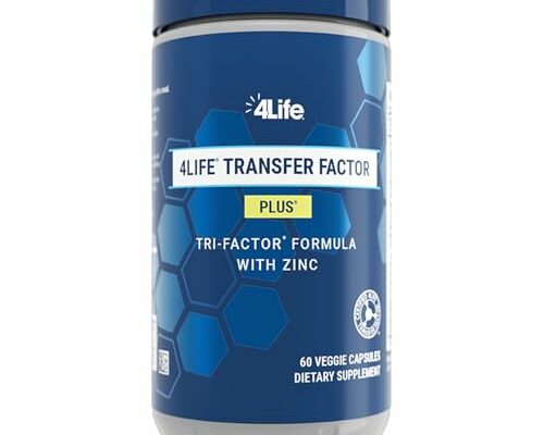 4Life Transfer Factor Plus - Support with Zinc, Super Mushroom Blend (Maitake, Shiitake, Agaricus), and Colostrum & Egg Yolk Extracts - 60 Capsules