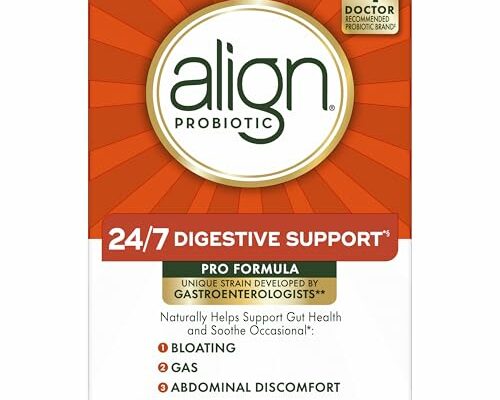 Align Probiotic, Pro Formula, Probiotics for Women and Men, Daily Probiotic Supplement, Helps Soothe Occasional Bloating & Gas*, #1 Doctor Recommended Brand‡, 63 Capsules (Packaging May Vary)