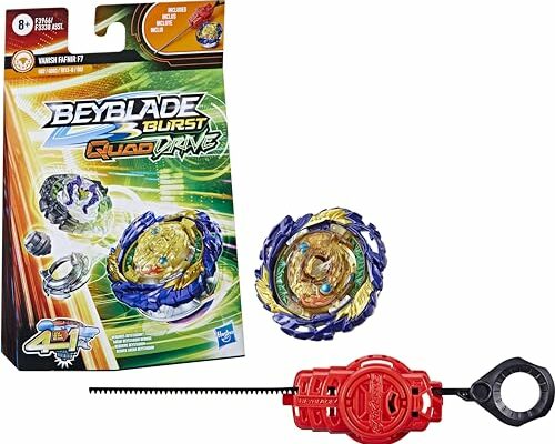 Beyblade Burst QuadDrive Vanish Fafnir F7 Spinning Top Starter Pack - Stamina/Balance Type Battling Game with Launcher, Toy for Kids