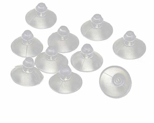 bnafes 18mm/0.7" Furniture Desk Glass Transparent Anti-Collision Suction Cups Sucker Hanger Pads for Glass Plastic Without Hooks, Pack of 10