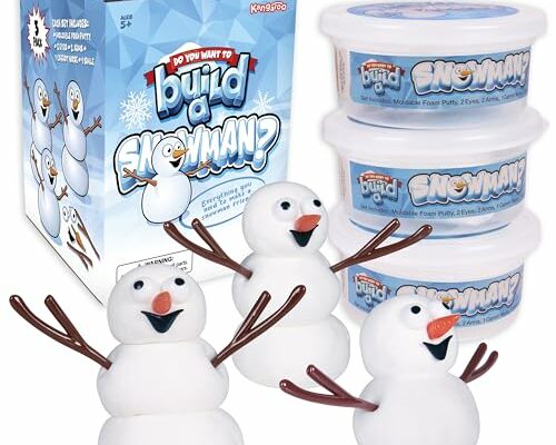 Kangaroo Build a Snowman Kit 3Pk, Do You Want To Build a Snowman, Melting Snowman Putty Kit, Make Snowman Kit, Kids Stocking Stuffers, Toddlers Stocking Stuffers, Snowman Clay Craft Kit, Snowman Craft