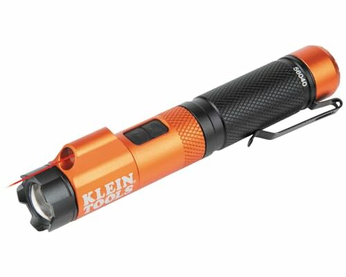 Klein Tools 56040 Magnetic LED Flashlight, 350 Lumen Rechargeable Flashlight, Twist Focus, Laser Pointer, Hands-Free, USB Charging Cable, for Work and Outdoor