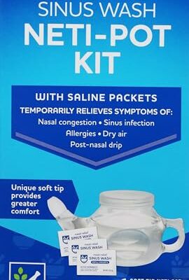 Rite Aid Neti Pot Nasal Rinse Kit with 30 Salt Packets - 1 Kit | Sinus Rinse for Adults & Children | Sinus Relief