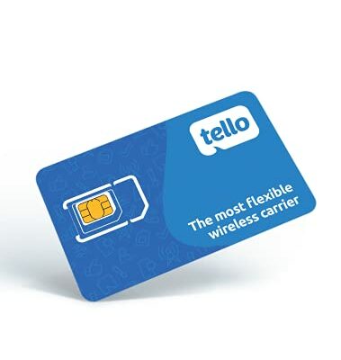 Tello Mobile - US Prepaid SIM Card (3 in 1) | Bring Your Own Phone Kit | Phone Plans Starting at $5/mo up to $25/mo | Nation-Wide 4G LTE/5G Coverage