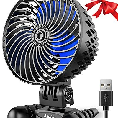 USB Desktop Small Fan, Stepless Speed Adjustment with Multiple Speed Levels, Portable Plug-in Personal Mini Fan,Quiet Powerful Airflow,Suitable for Office Home Dormitory Bedroom, 4.9 Feet Long Cable